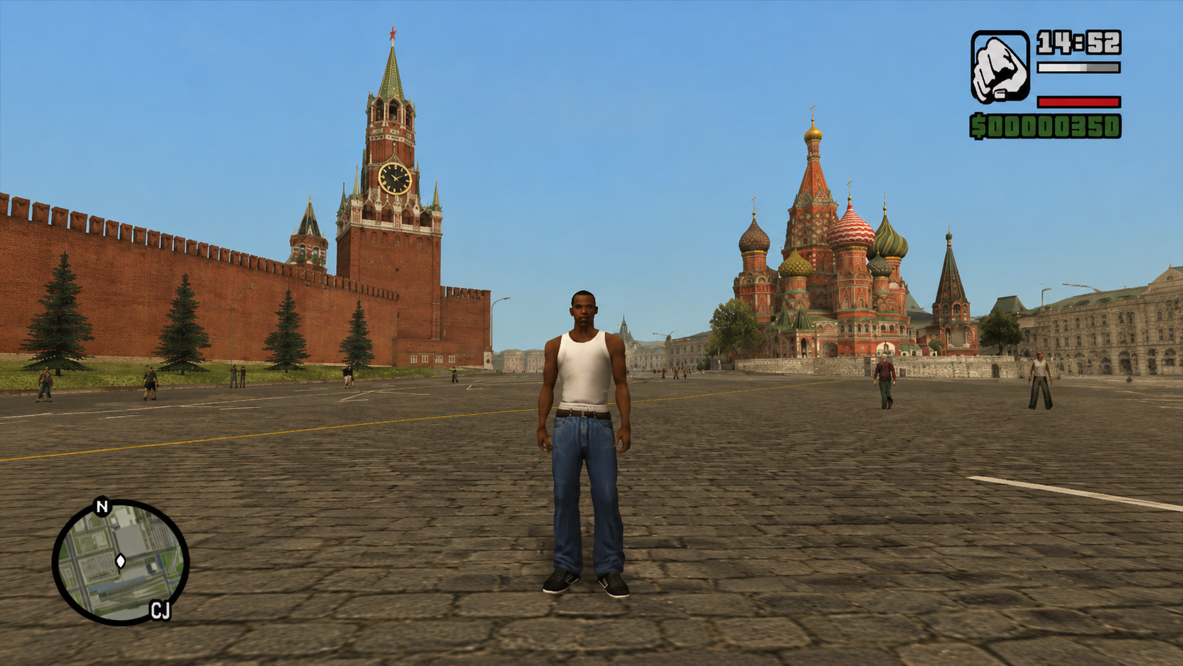 GTA-style фото на Красной площади.